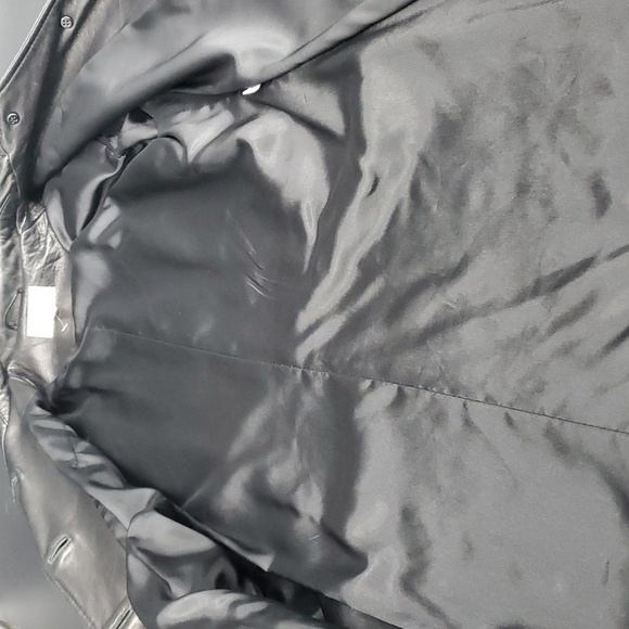 Red Kid Leather Trench Coat Jacket S - Picture 13 of 15